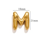 Gold color / 1 Piece Classic Simple Style Letter M Shape Stainless Steel  Gold Color Women's Pendant Picture13